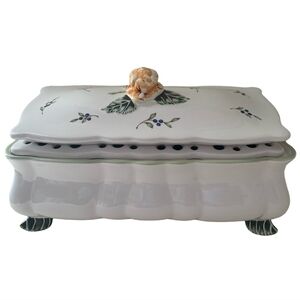 Vintage MCM Princess House Exclusive Ceramic‎ Flower Arranger and Serving Dish